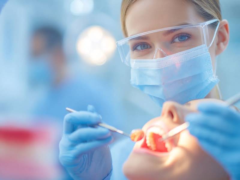 Отбеливающая чистка зубов в клинике